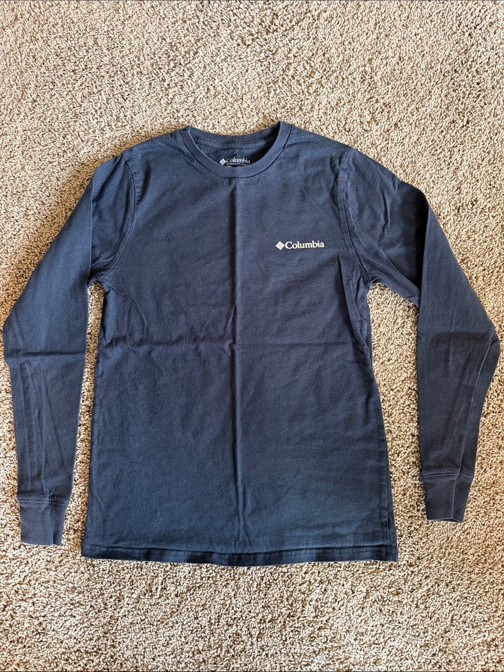 Columbia Long Sleeve Logo Tee - Navy Blue